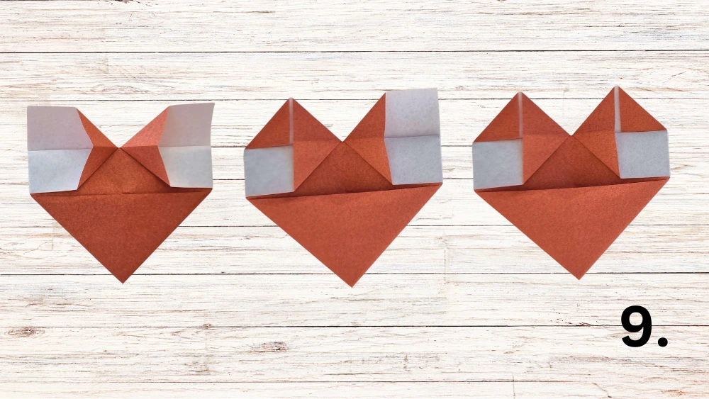 Schritt 9: Spitzen nach innen falten