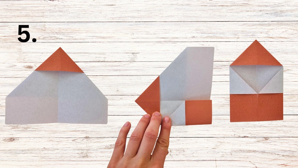 Schritt 5: Seiten zur Mitte falten