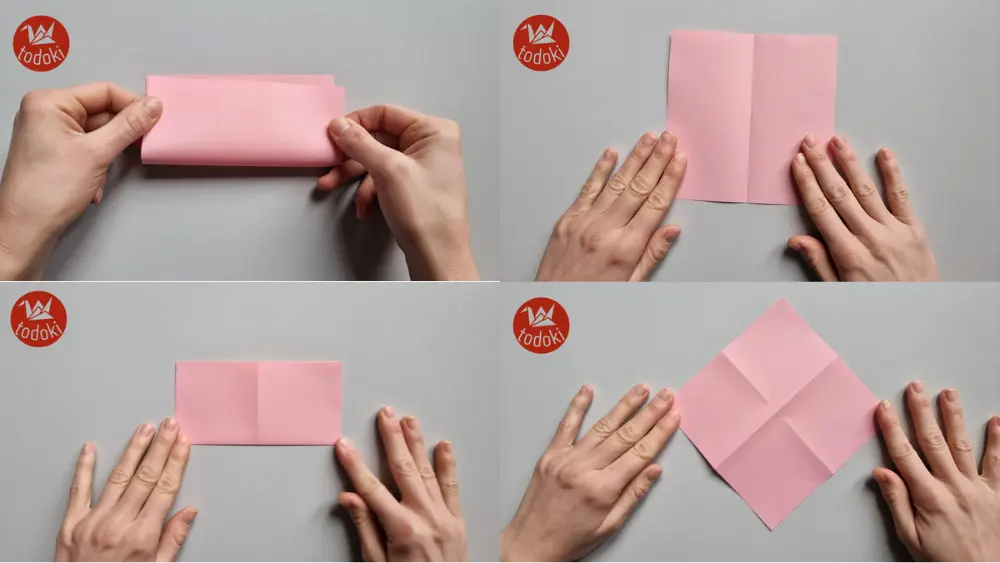 Origami Kranich falten Schritt 1