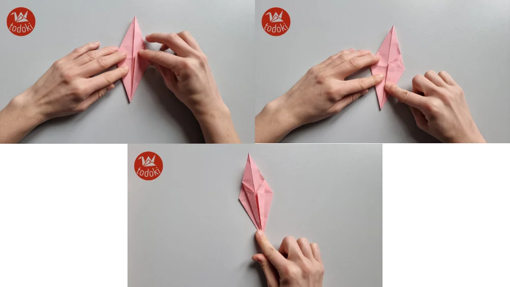 Origami Kranich falten Schritt 10