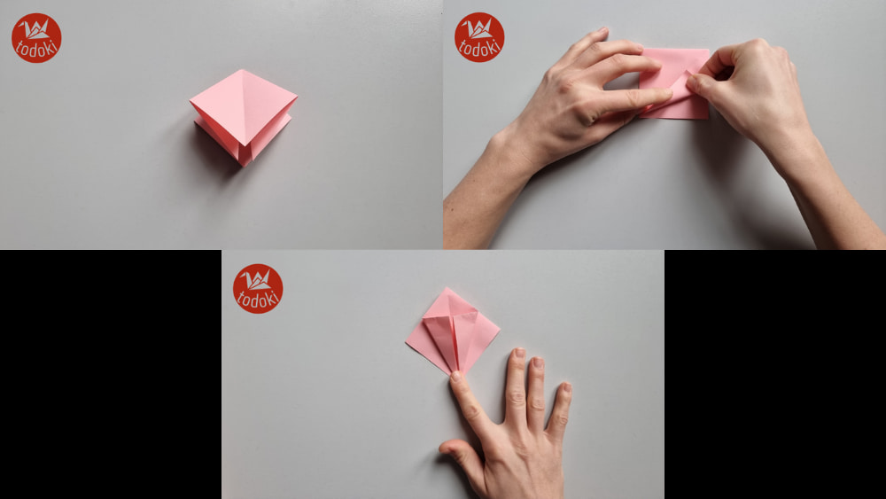 Origami Kranich falten Schritt 4