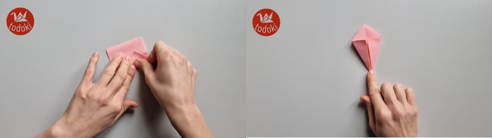 Origami Kranich falten Schritt 5