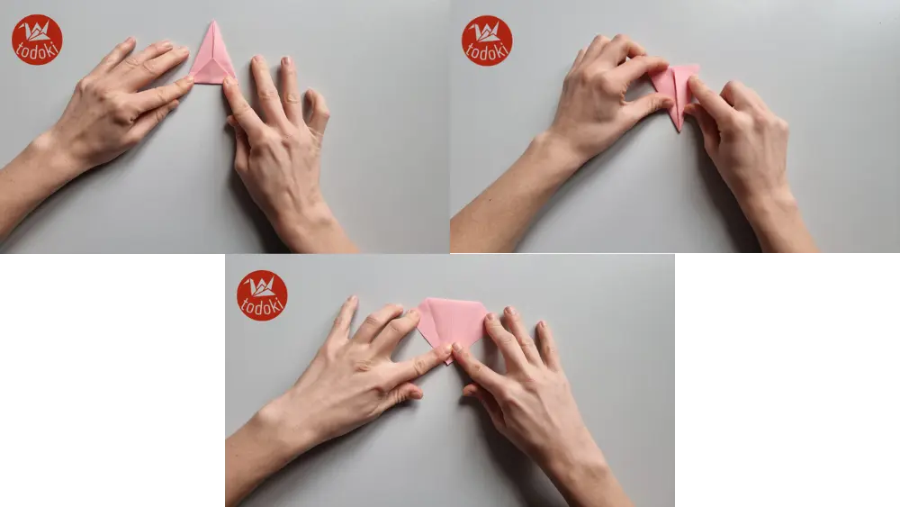 Origami Kranich falten Schritt 6