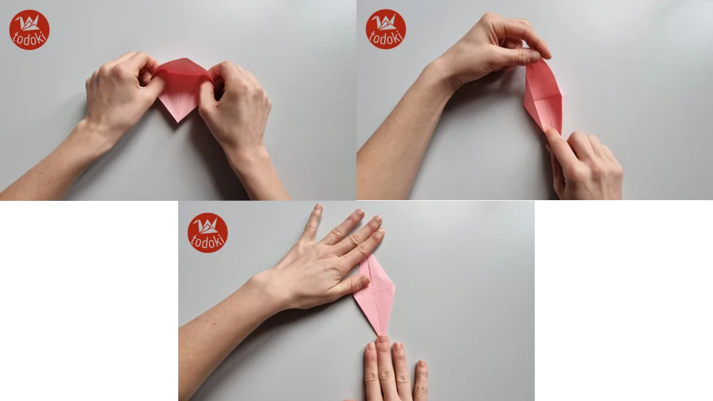 Origami Kranich falten Schritt 7