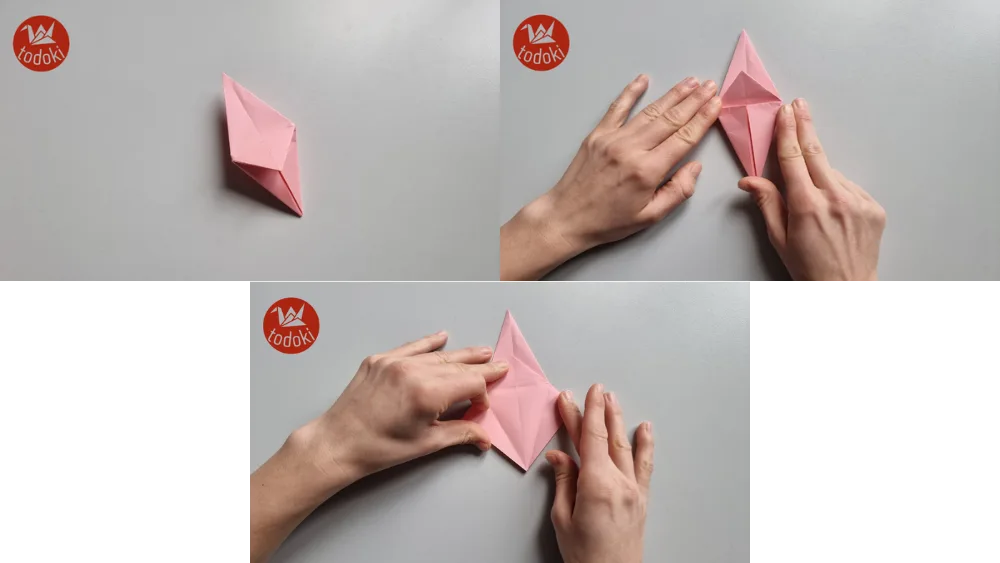 Origami Kranich falten Schritt 8