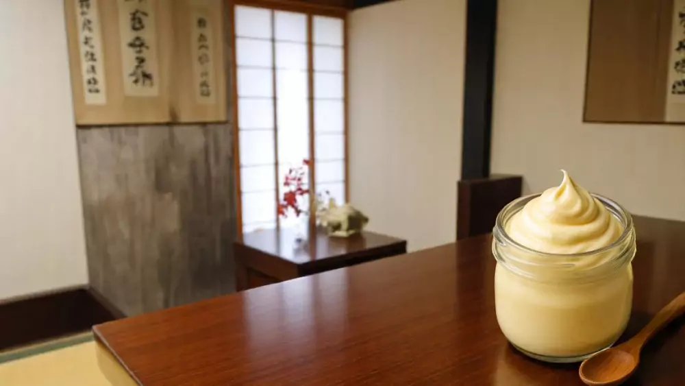 Glas mit japanischer Mayonnaise