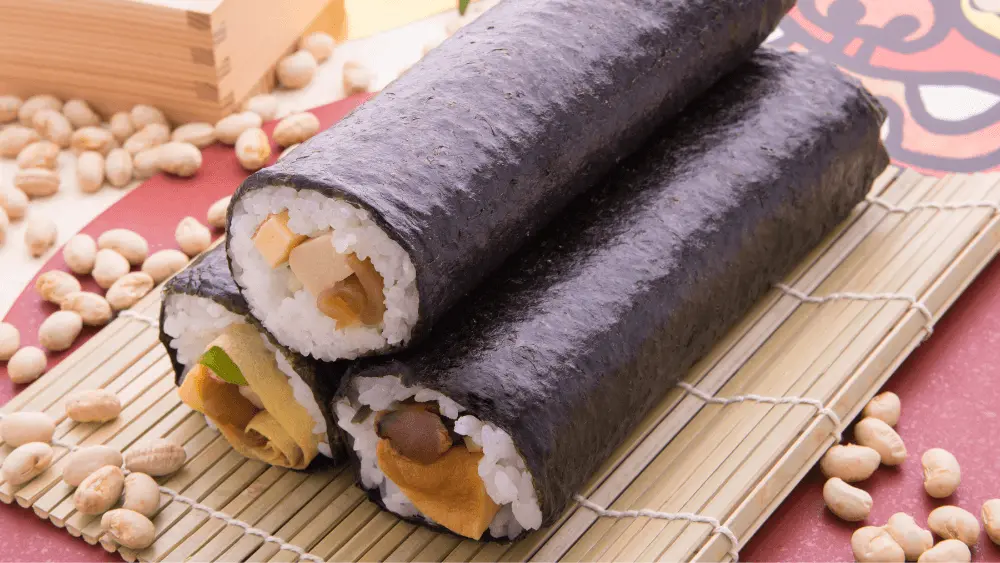 japanische Futomaki an Setsubun