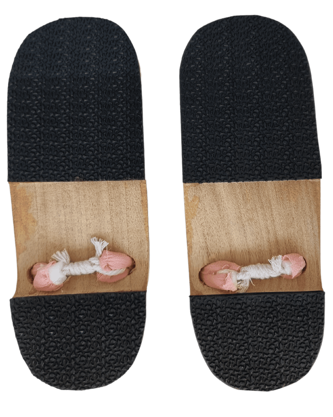Damen Holz Geta mit rosa Riemen 36-41