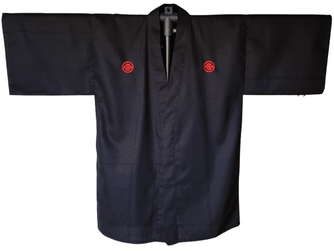 Haori / Hanten in schwarz Samurai 