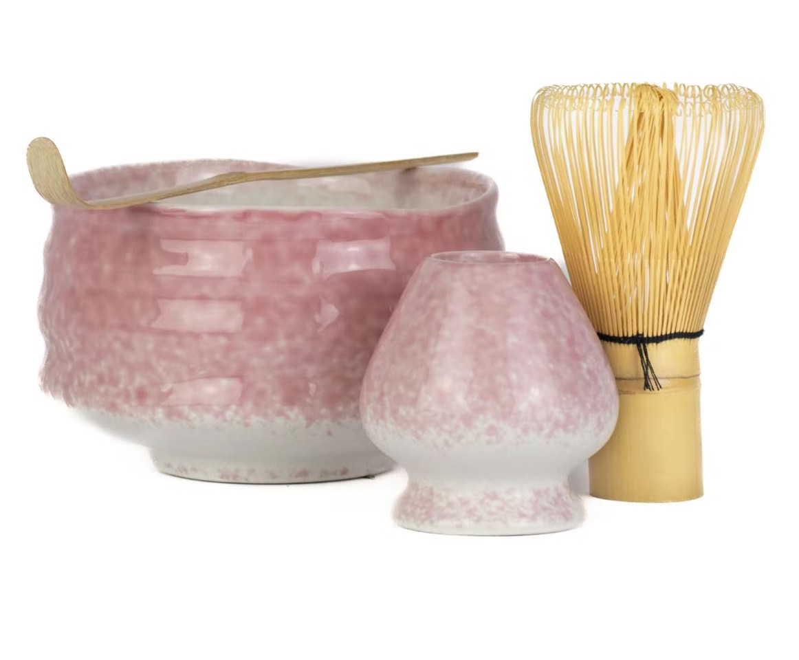 Matcha-Set in Rosa