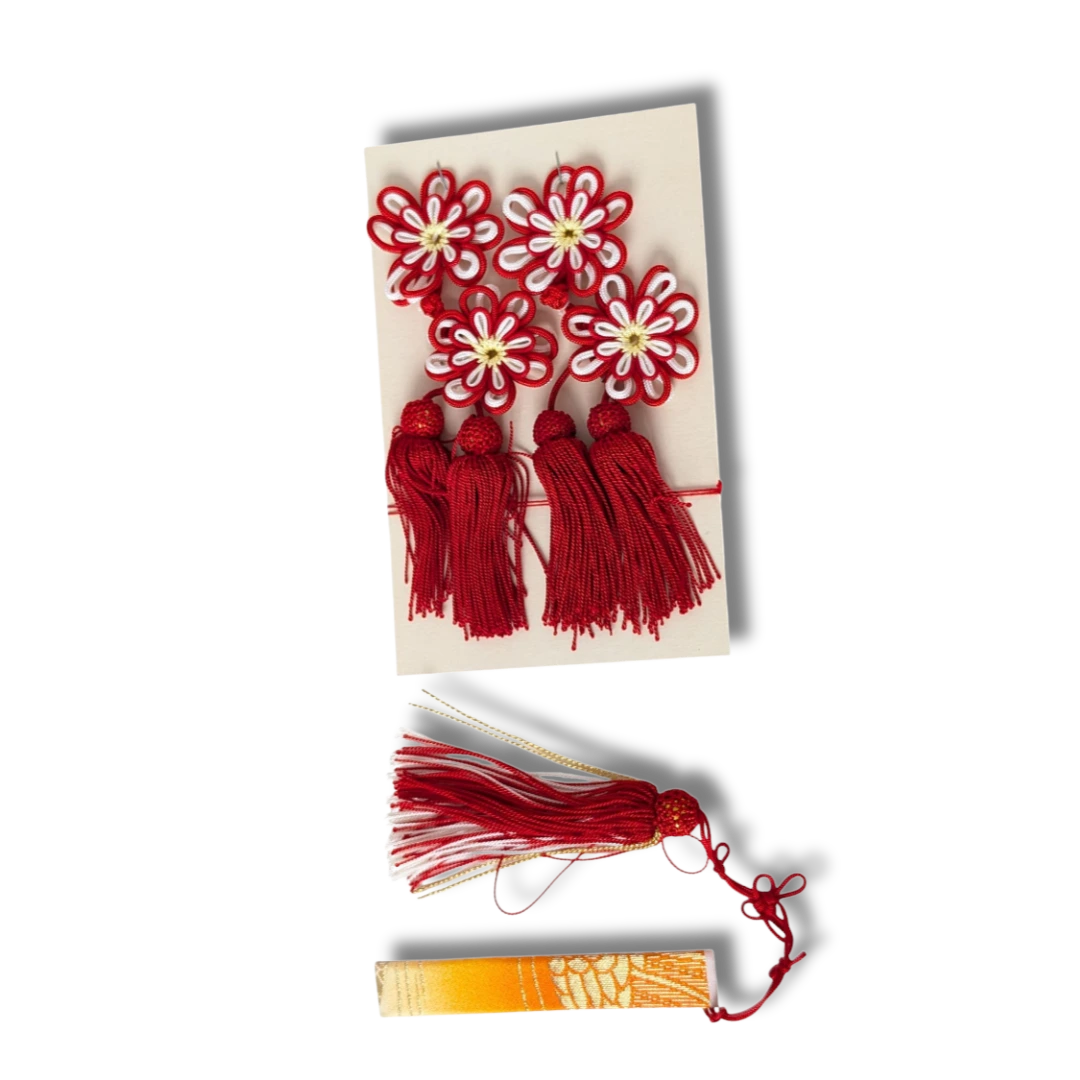 Hakoseko-Set für Kinder – 6-teilig mit Hifu-Deko in Rot & Orange