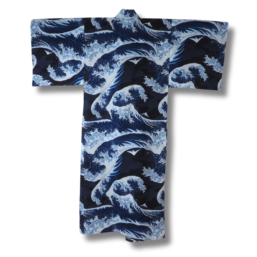 Herren Yukata Hokusai - Die große Welle von Kanagawa