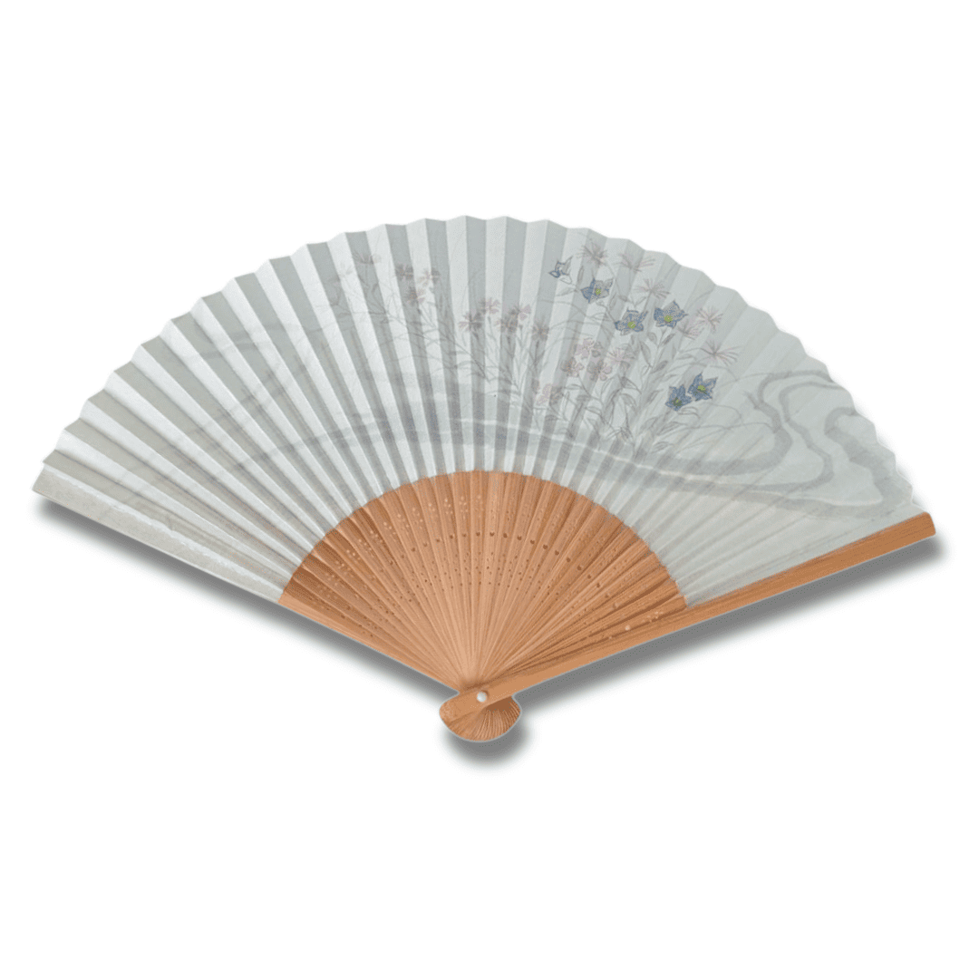 Vintage japanischer Sensu Handfächer floral