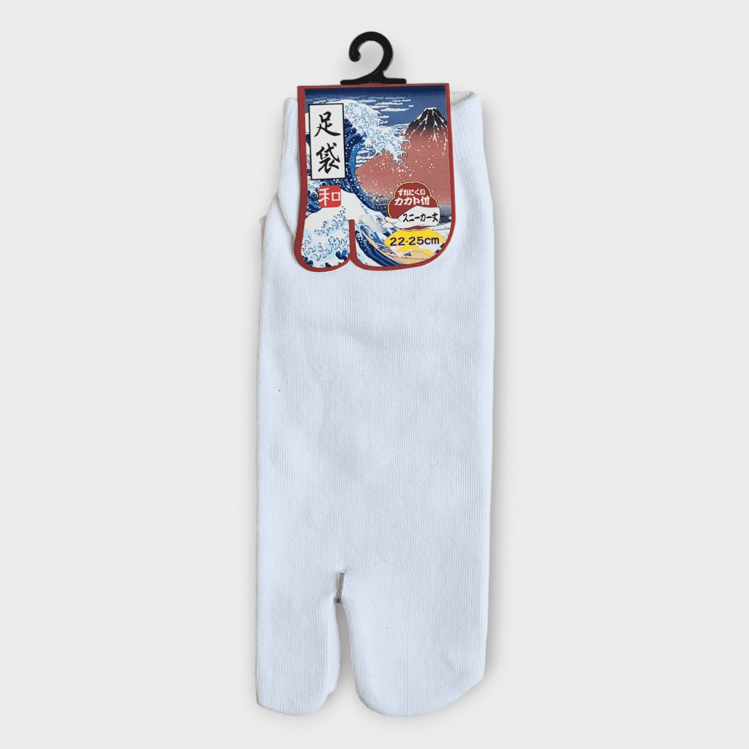 japanische Tabi Socken kurz Zehensocken weiß