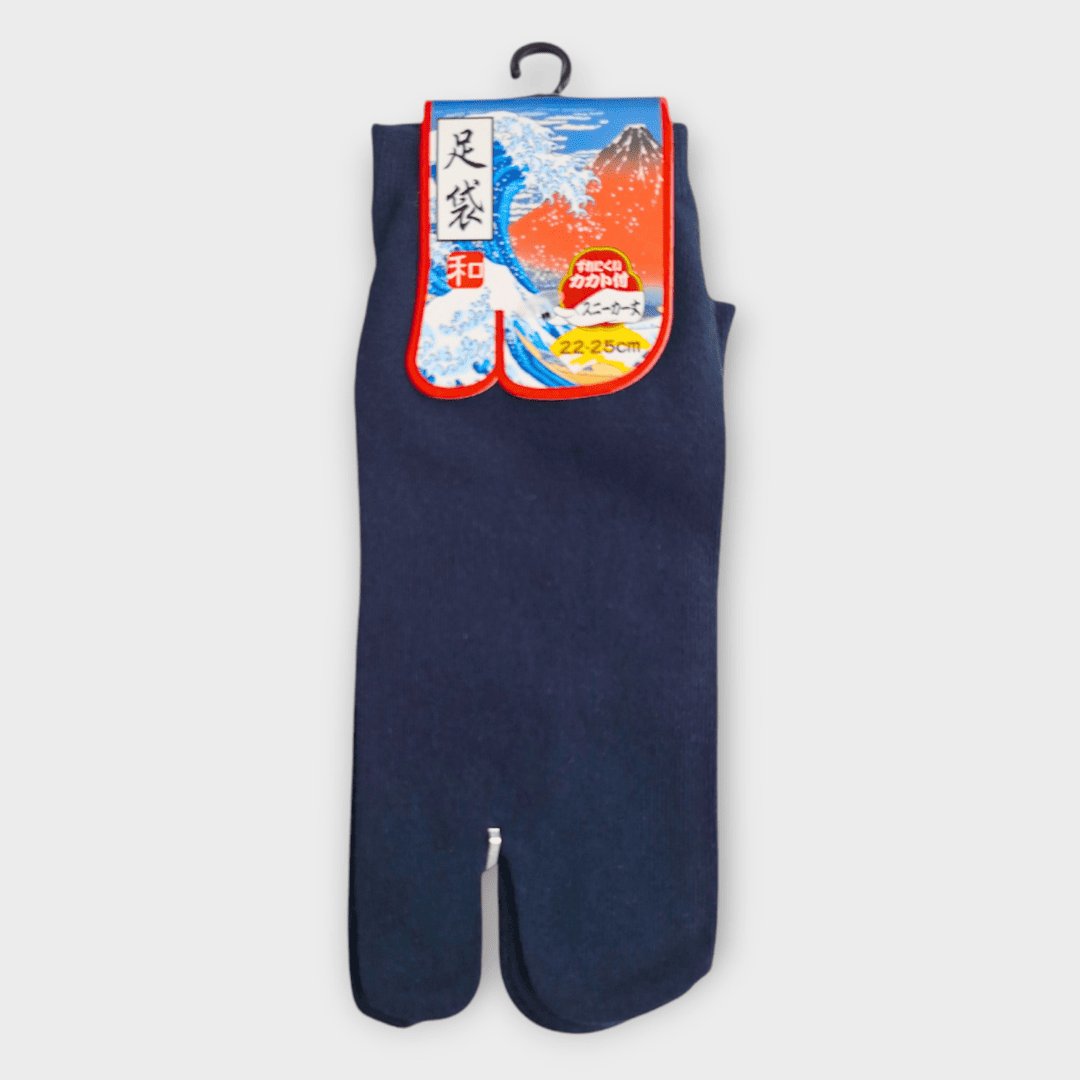 japanische Tabi Socken kurz Zehensocken blau 36-46