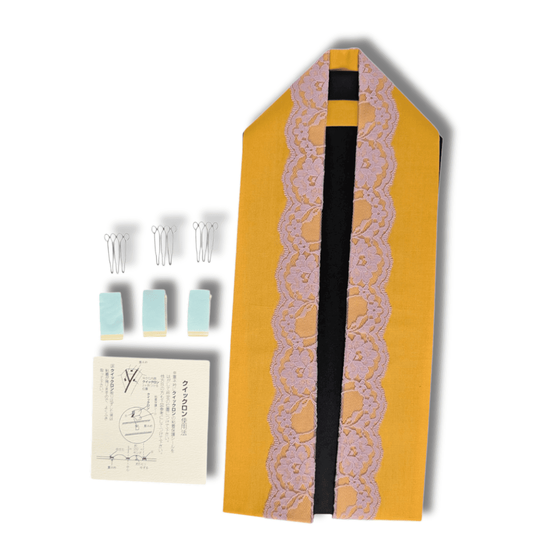 Kasane-Eri Gelb mit Spitze und 3 x Eri-Pin 