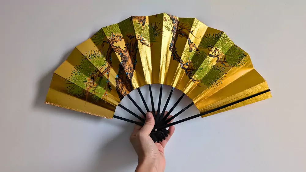 handbemalter japanischer Handfächer Mai Ougi für Tanzaufführungen