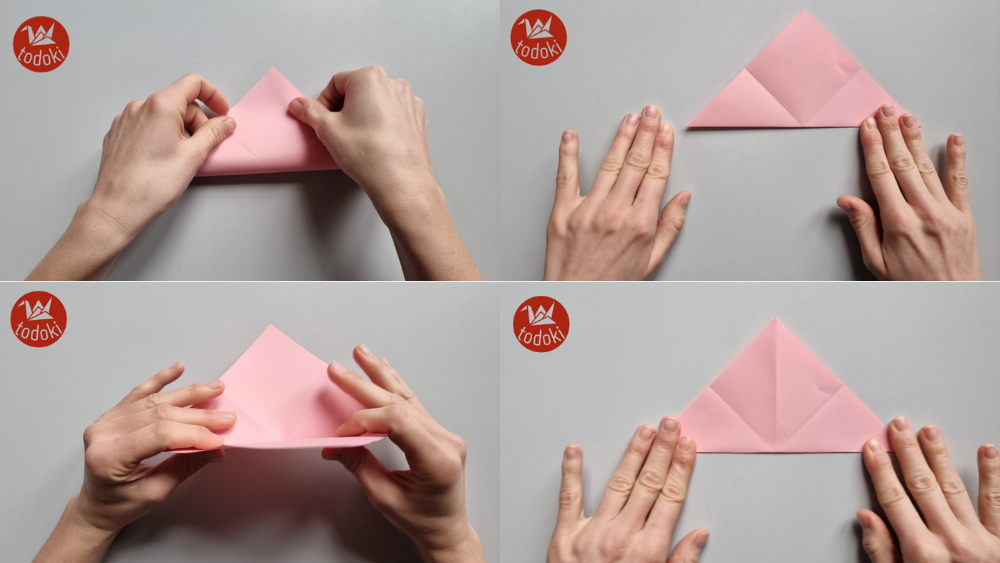 Origami Kranich falten Schritt 2
