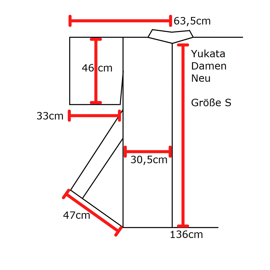 Damen Yukata gestreift