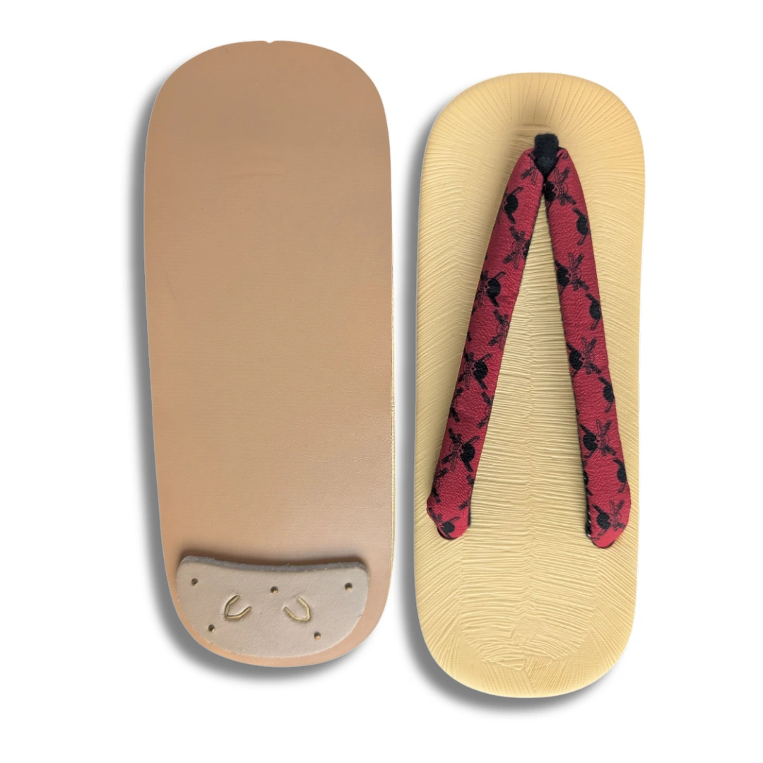 One Piece Zōri Sandalen dunkelrot