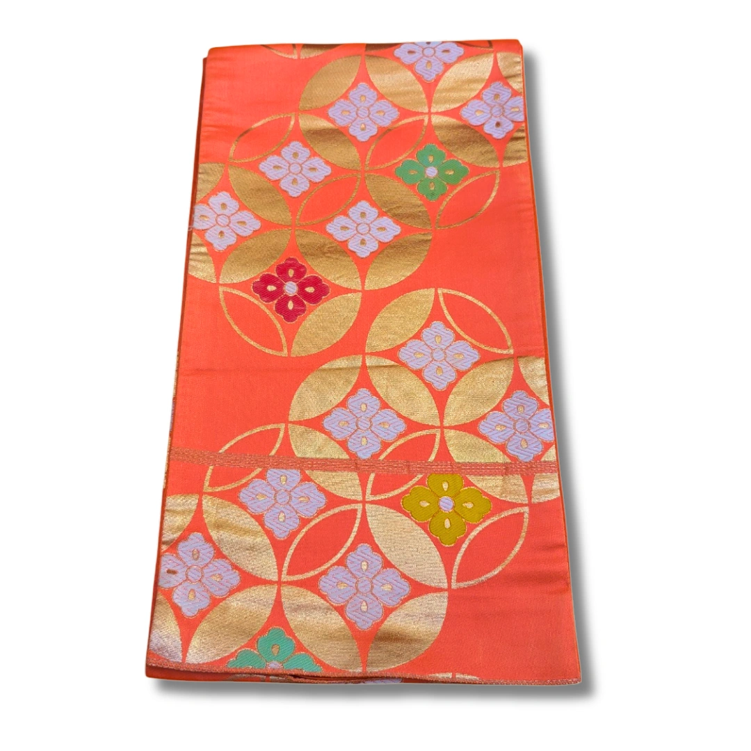 Vintage Fukuro Obi Style Orange