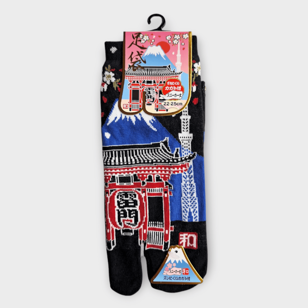 Kurze Tabi Socken Zehensocken Kaminarimon 36-39