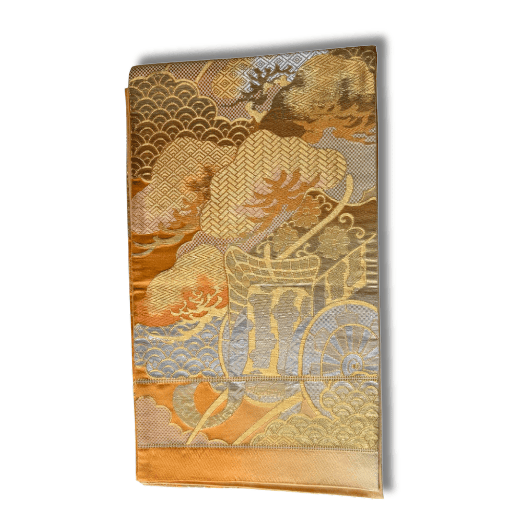 Vintage Fukuro Obi Gold