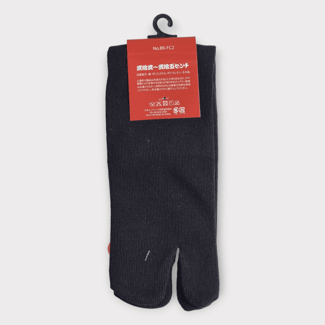 japanische Tabi Socken lang Zehensocken schwarz