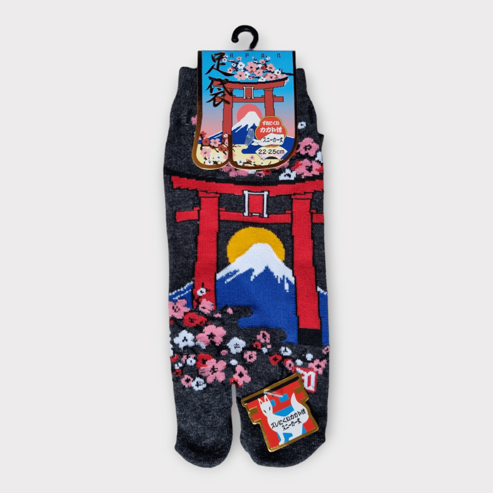 Kurze Tabi Socken Zehensocken Fuji-san und Torii 36-39
