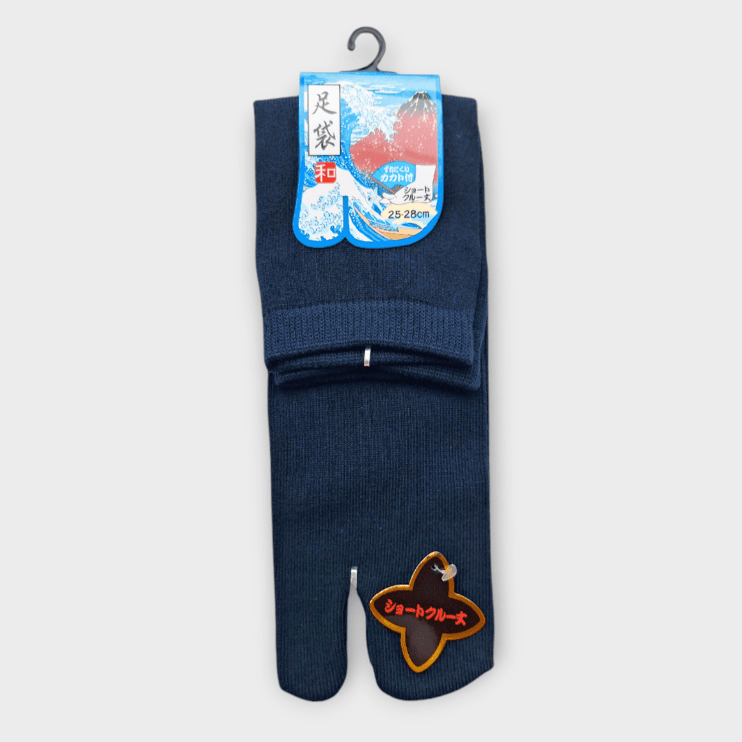 japanische Tabi Socken lang Zehensocken blau 36-46