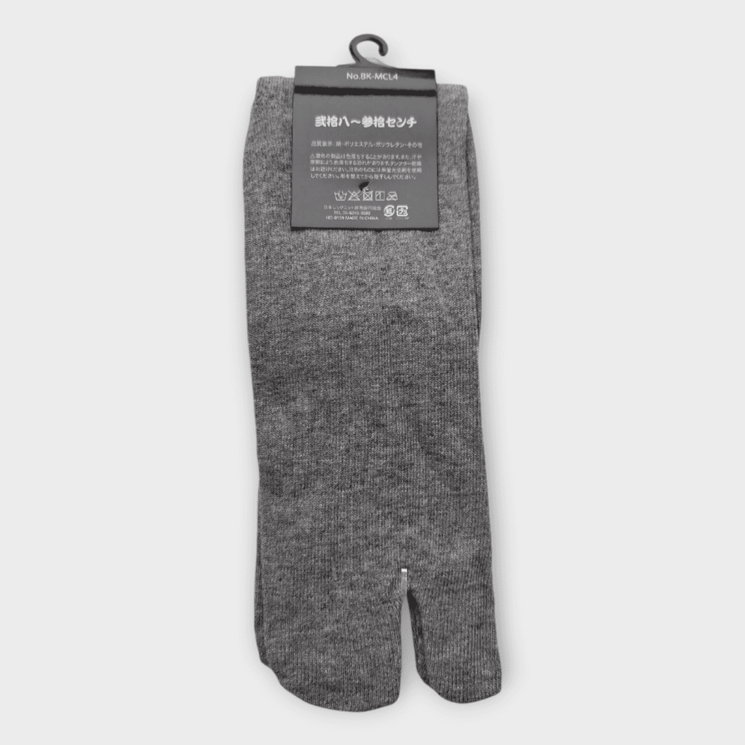 japanische Tabi Socken lang Zehensocken grau 36-46