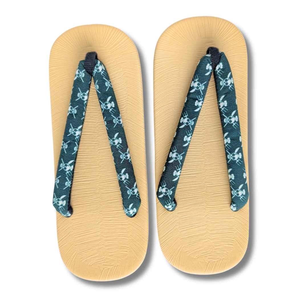 One Piece Zōri Sandalen grün