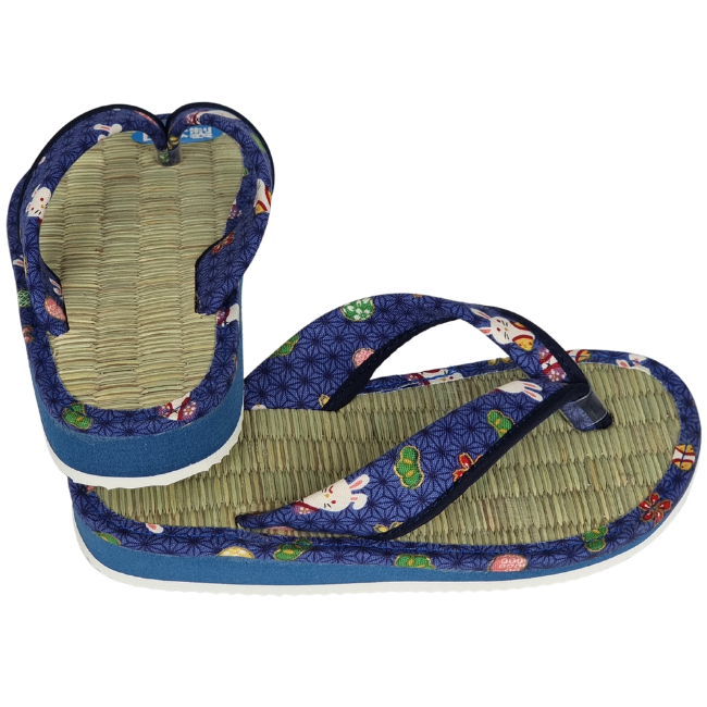 Kinder Zori Flip Flops Hase blau 26-32