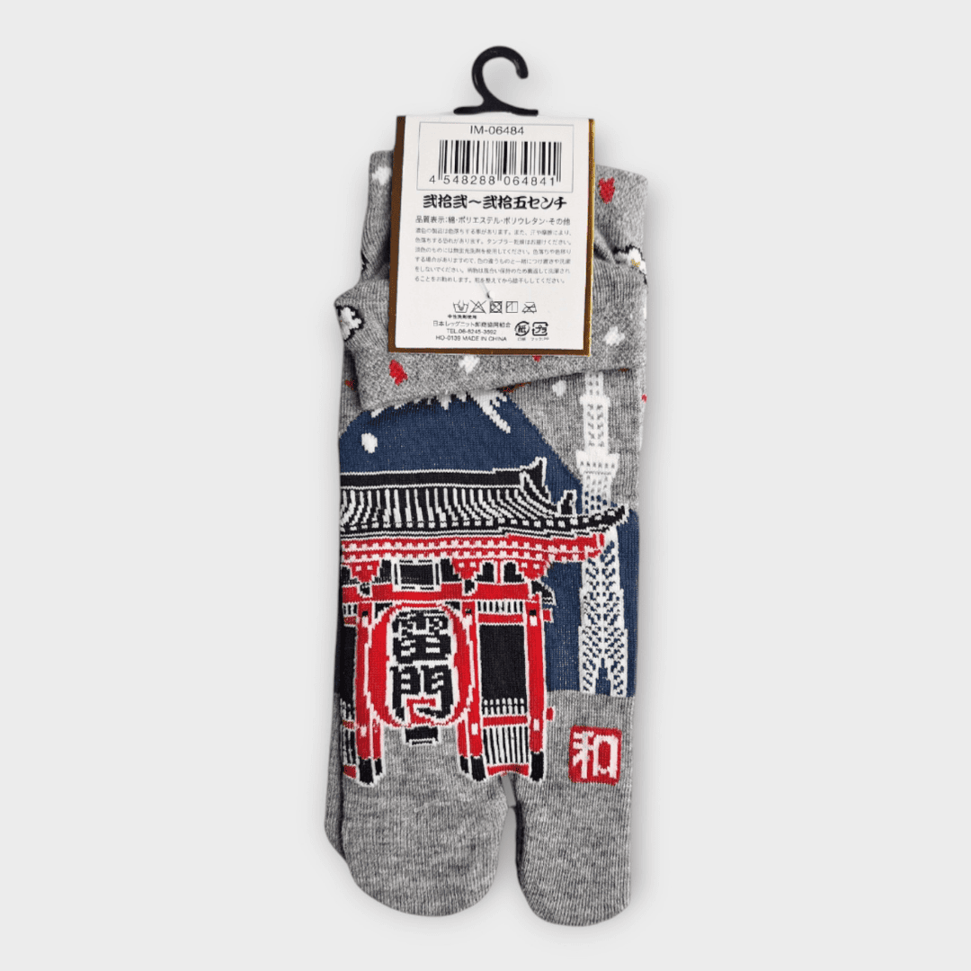 Kurze Tabi Socken Zehensocken Kaminarimon 36-39