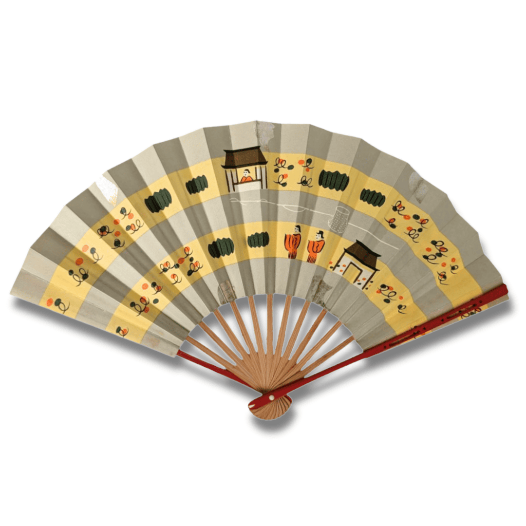 Vintage japanischer Sensu Handfächer wendbar