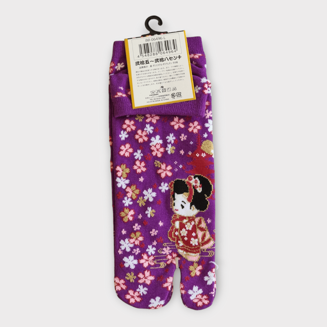 Kurze Tabi Socken Zehensocken Sakura Geisha 39-43