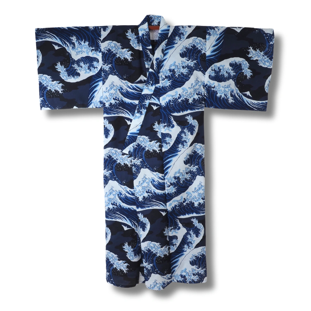 Herren Yukata Hokusai - Die große Welle von Kanagawa
