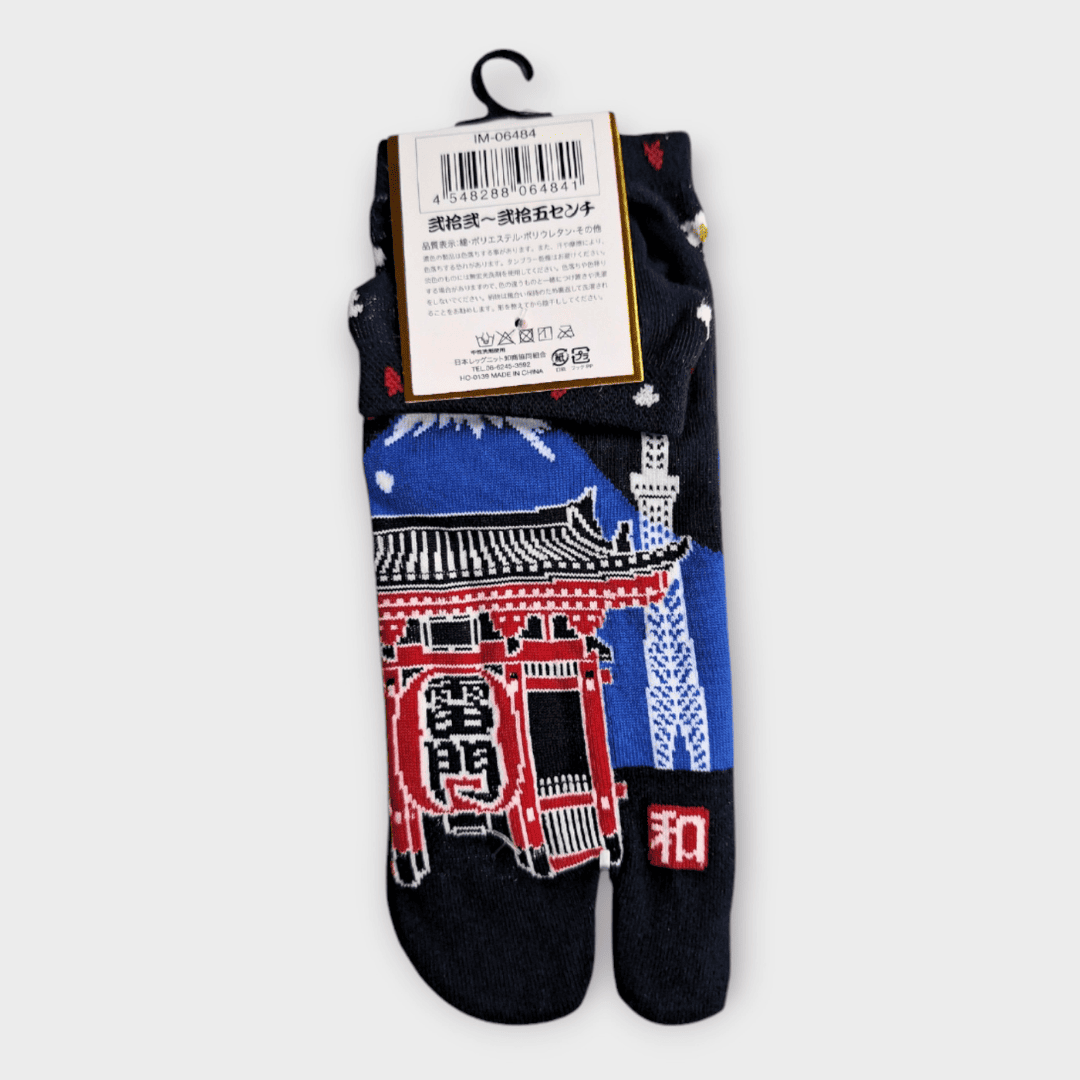 Kurze Tabi Socken Zehensocken Kaminarimon 36-39