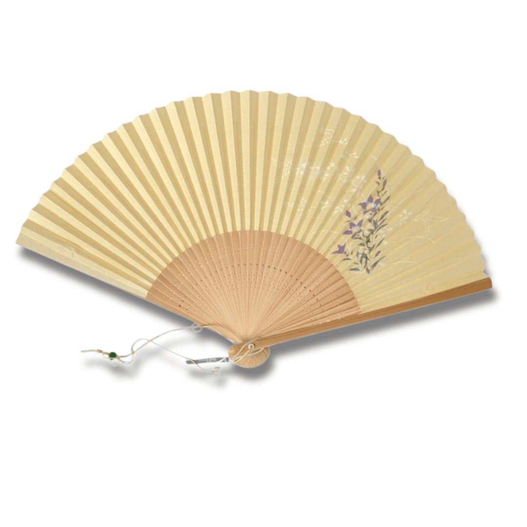 Vintage japanischer Sensu Handfächer Blumen