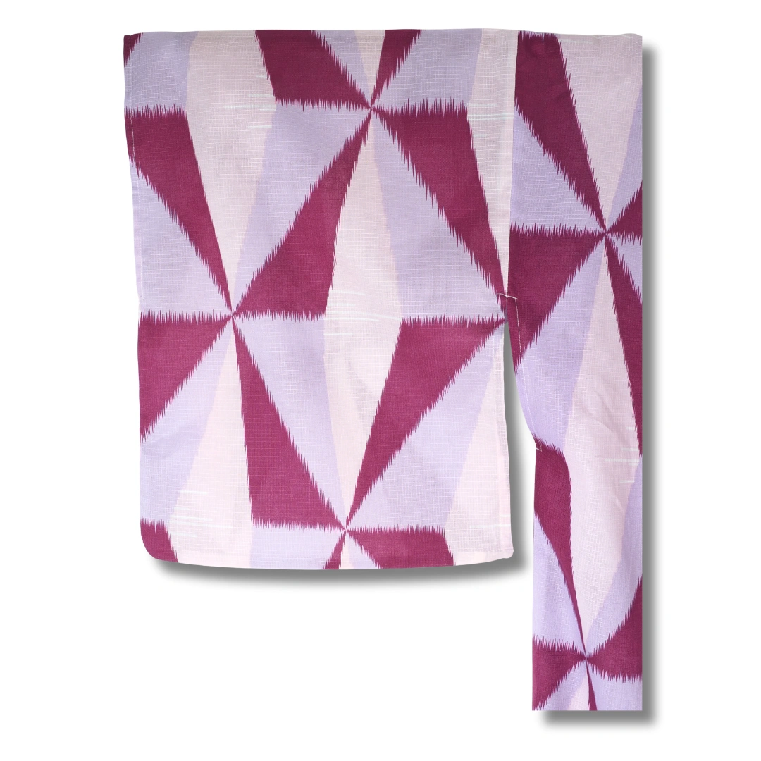 Damen Yukata mit lila Dreiecken Damen Yukata mit lila Dreiecken
