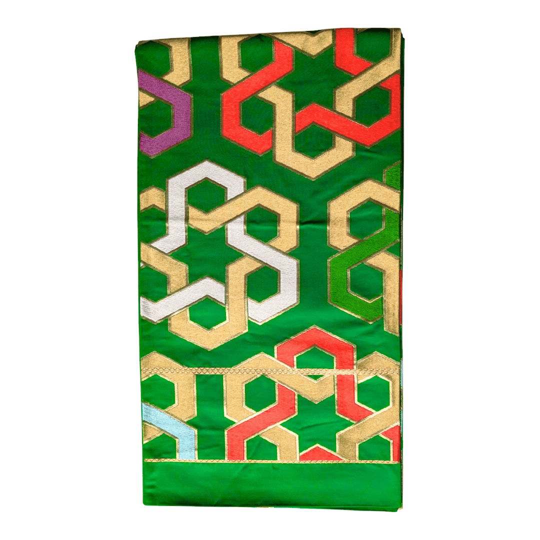 Vintage Fukuro Obi Grün