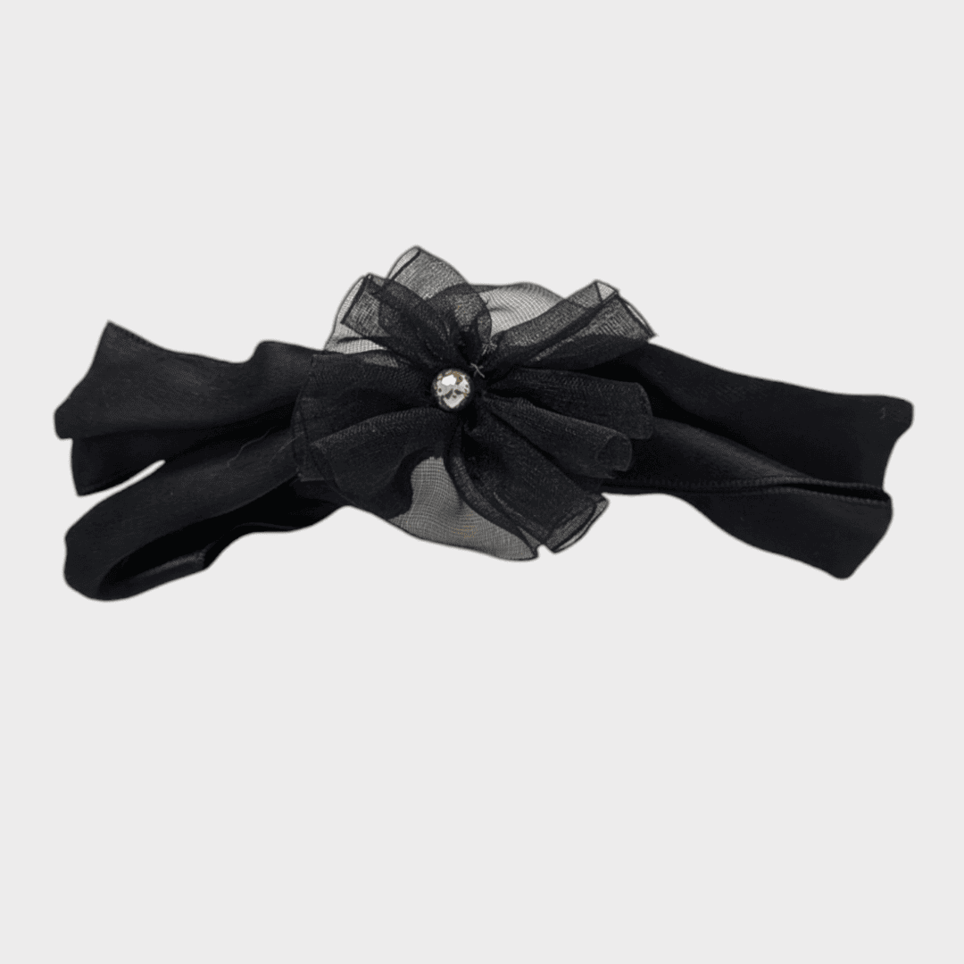 Vintage Kanzashi Schleife Schwarz