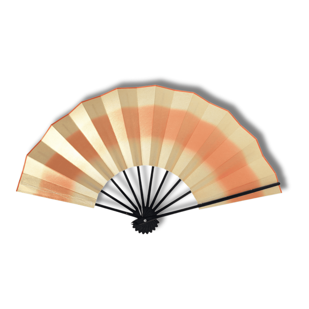 Vintage Mai-Ougi japanischer Handfächer Tanzfächer Sonnenaufgang