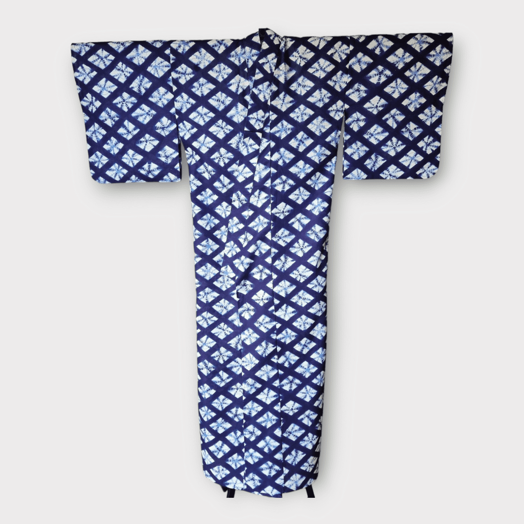 Yukata Damen Blau Batik
