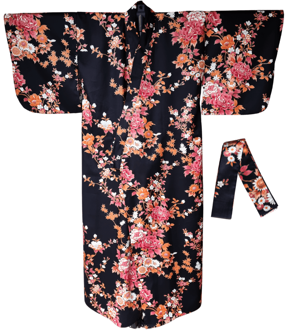 Damen Yukata Pfingstrosen und Kirschblüten