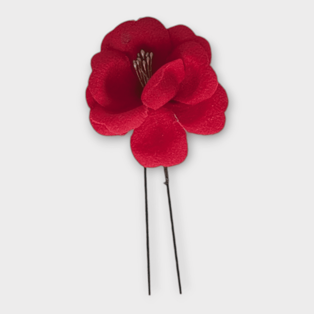 Vintage Kanzashi Haarnadel Rot