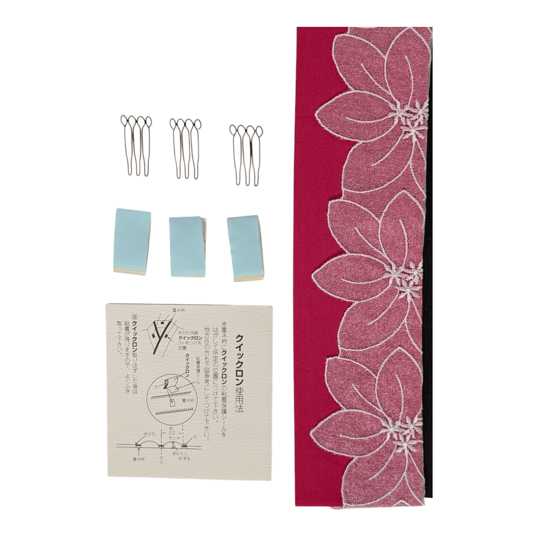 Kasane-Eri Rot mit Spitze und 3 x Eri-Pin