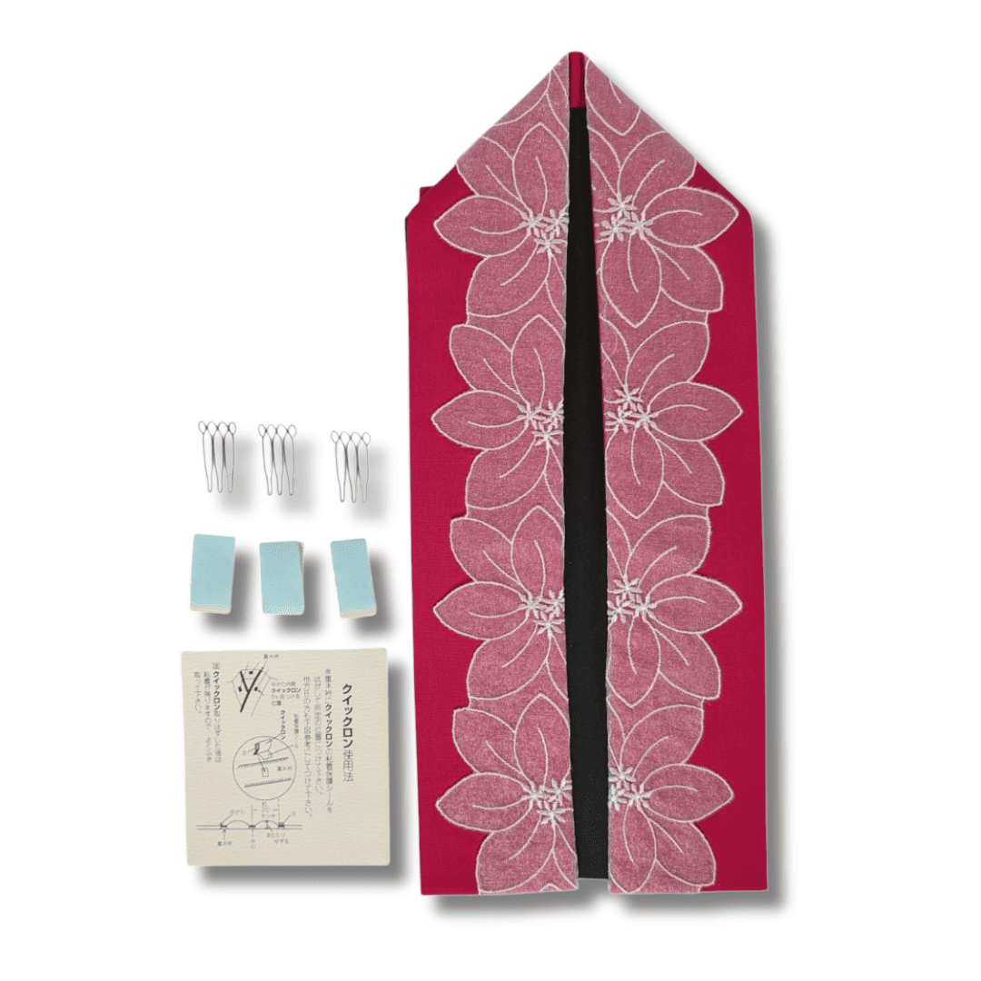 Kasane-Eri Rot mit Spitze und 3 x Eri-Pin