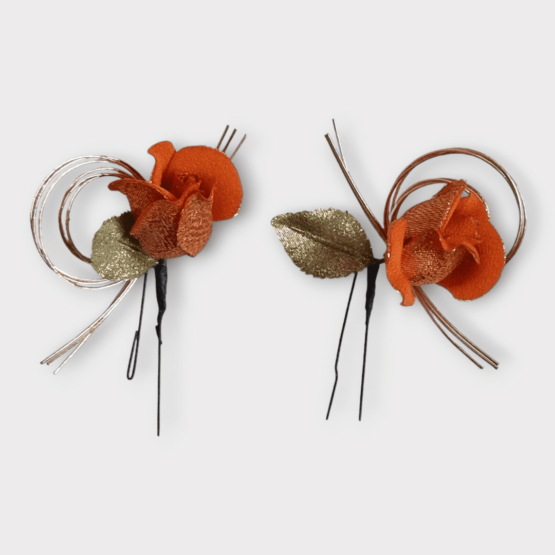 Vintage Kanzashi Set 3-teilig mit Schleife