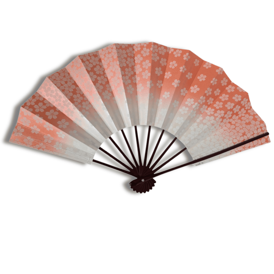Vintage Mai-Ougi japanischer Handfächer Tanzfächer Sakura Yūgure